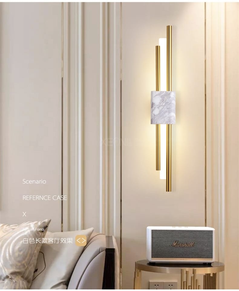 Modern Marble Led Wall Lamp For Living Room Bedroom Bathroom