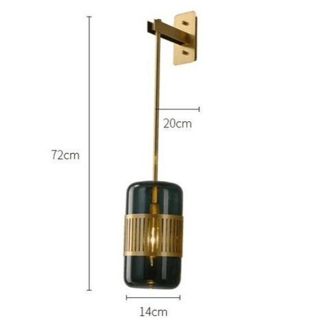 Postmodern Light Luxury Simple Bedroom Bedside Full Copper