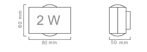 NEW Wall Lamp Led Aluminum Outdoor Indoor Ip65 Up Down White