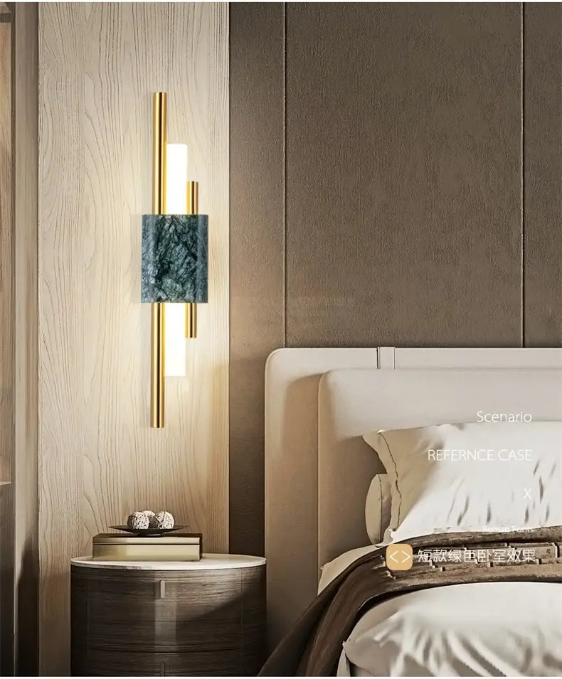 Modern Marble Led Wall Lamp For Living Room Bedroom Bathroom