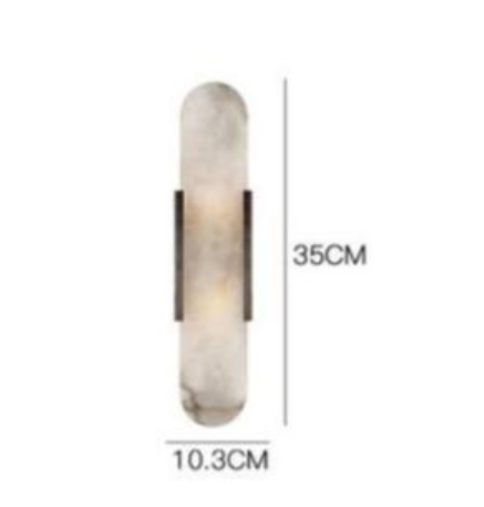 Nordic Modern Simple Copper Marble Wall Lamp Stair Study
