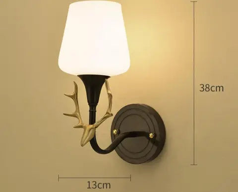 Lovely Antler Bedroom Bedside Staircase Full Copper Wall