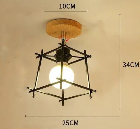 Nordic restaurant wrought iron ceiling lamp modern