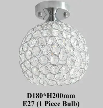 E27 Creative Crystal Minimalist Ceiling Light Simple Ceiling