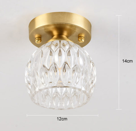 Personalized Crystal Living Room Corridor Lamp Copper