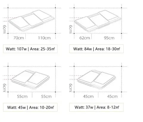 Modern Ceiling Lights Remote Dimmable Ceiling LED Lamp