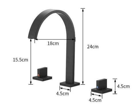 HydroBliss - Modern Double Handle Bathroom Faucet