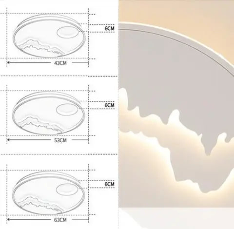 LED Ceiling Light Modern Nature Sunrise Design For Living