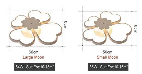 Flowers Lighting Fixtures for Kids Room 36W 54W