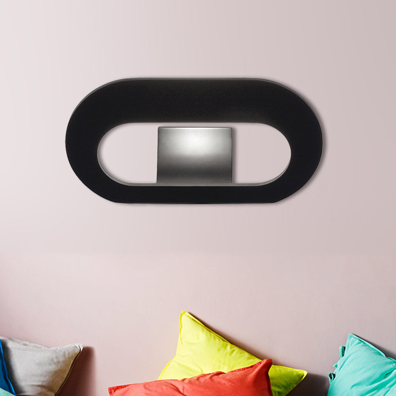 Simple Stylish Oval Shade Wall Lamp with Warm/White LED Lighting in ...
