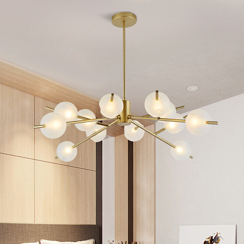 Post Modern Bubble Pendant Light - 12/15-Light Frosted Glass Chandelier ...