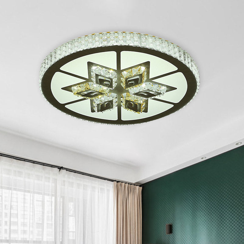 Minimal Crystal Diamond LED Flushmount Ceiling Lamp - Black Bedroom ...