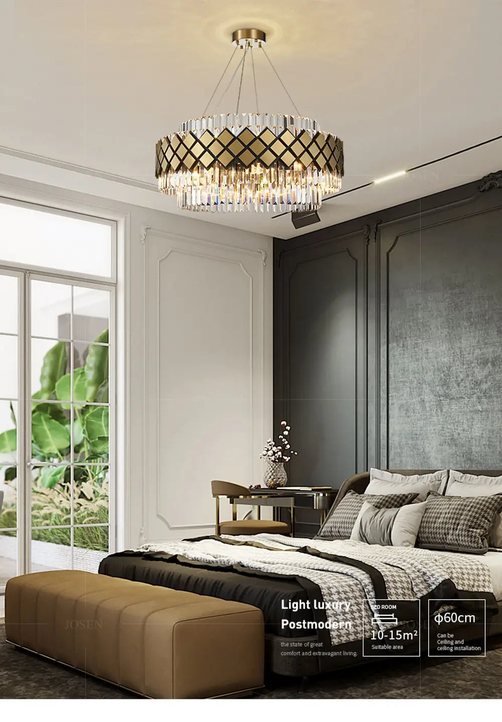 Neva - Designer Crystal LED Chandelier For Dinning Room