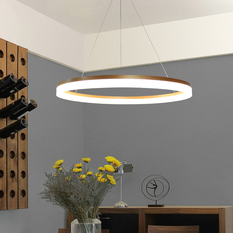 Loop Led Ceiling Light Gold Finish Acrylic Loop LED Ceiling Chandelier - Elegant Hanging Light ...