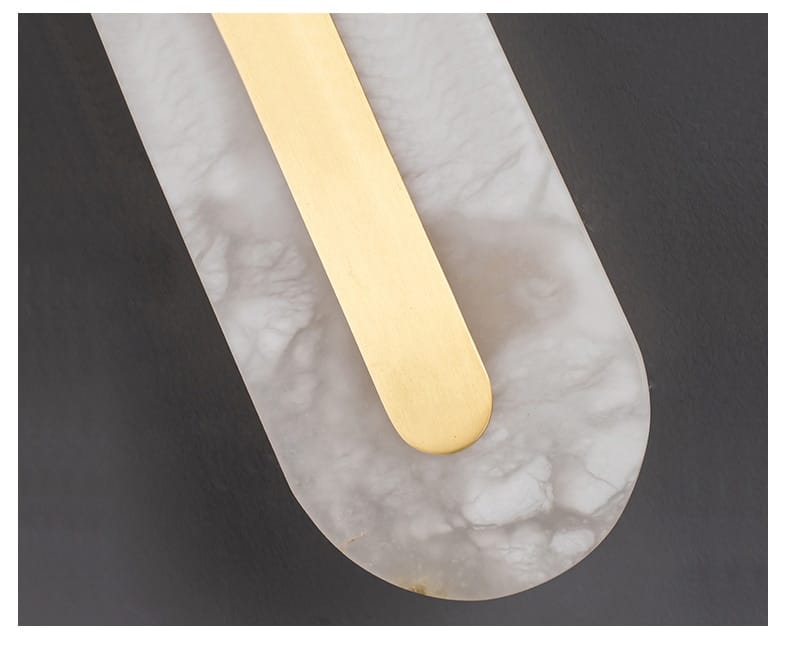 Postmodern Luxury Copper Marble Wall Lamp in Gold shade For