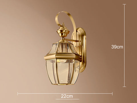 Simple Country Style of Outdoor Copper Wall Lamp
