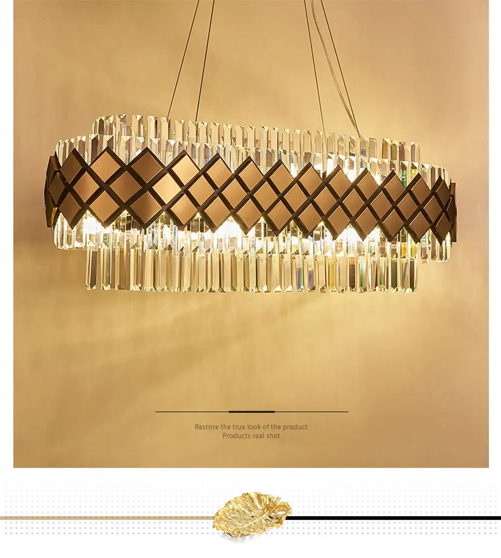 Neva - Designer Crystal LED Chandelier For Dinning Room
