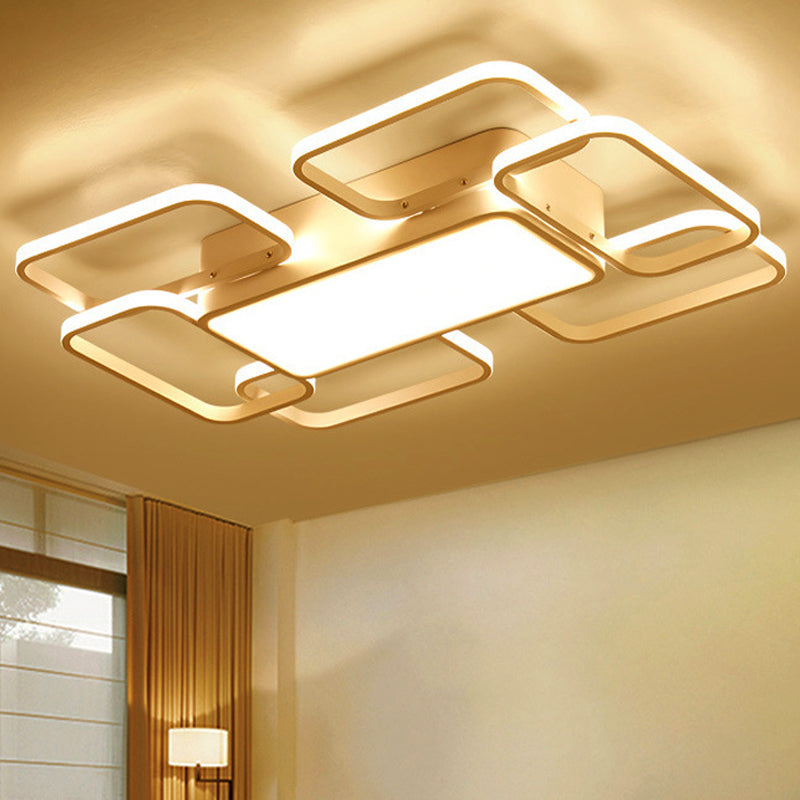 Modern LED Acrylic Ceiling Light - Square and Block Design - 18