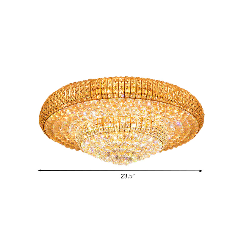 Contemporary Round Crystal LED Flush Light Fixture for Ceiling Mount ...