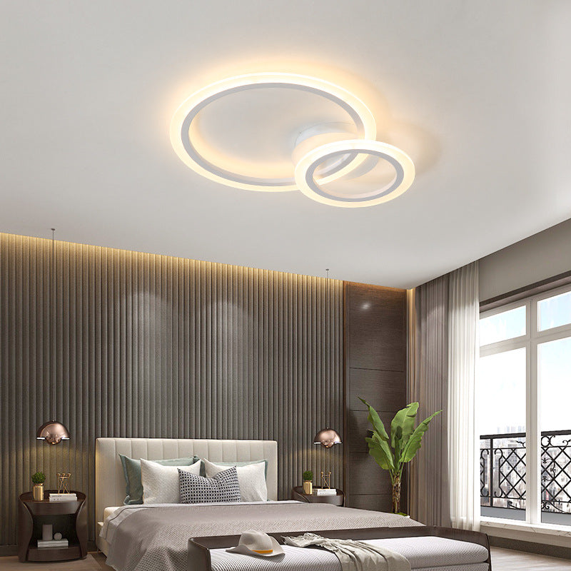 Modern Acrylic Light Ring Fixture for Bedroom Ceiling – Unique White ...