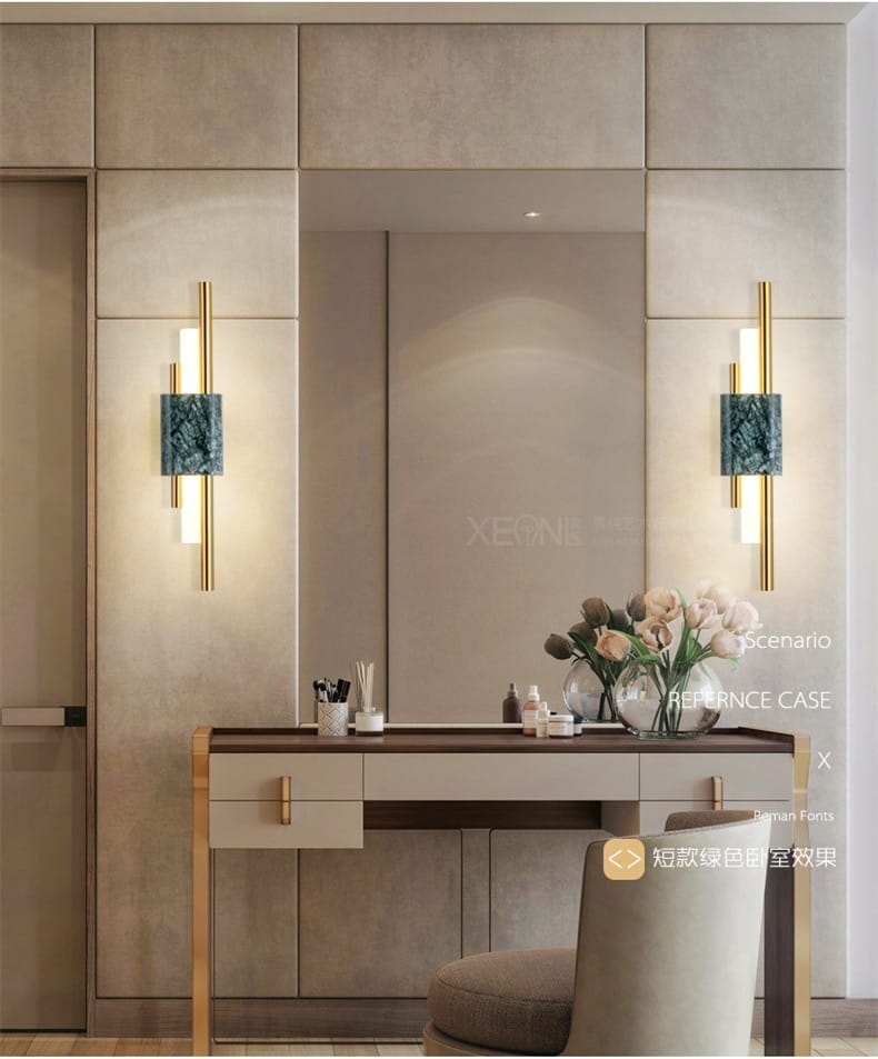 Modern Marble Led Wall Lamp For Living Room Bedroom Bathroom