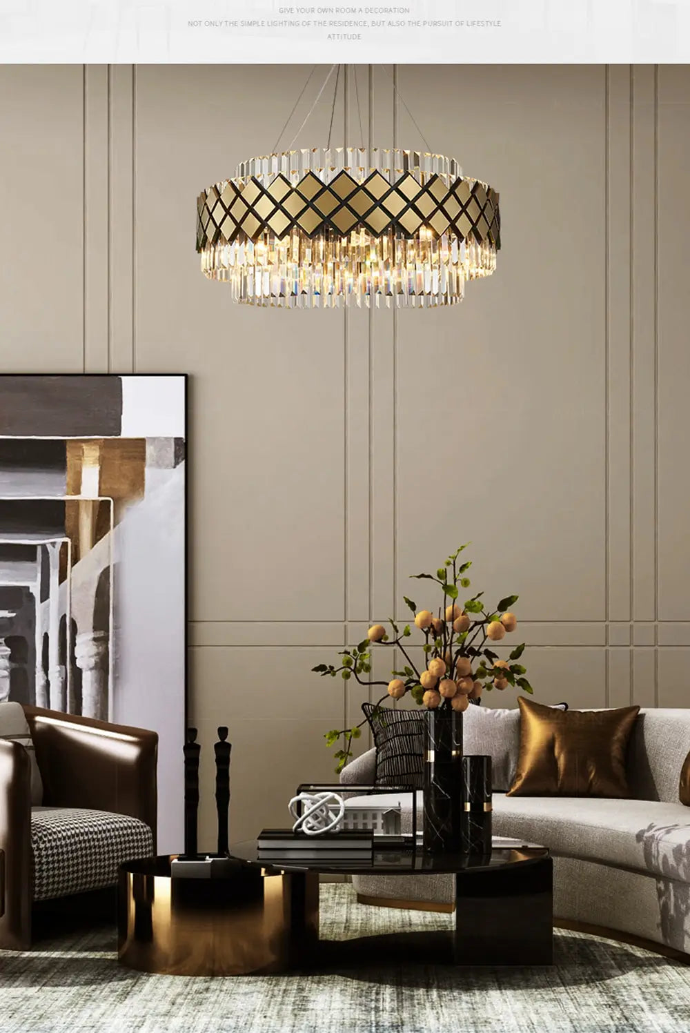 Neva - Designer Crystal LED Chandelier For Dinning Room