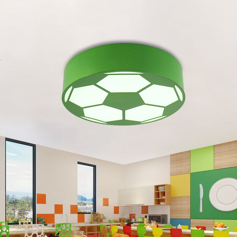 Kid's Bedroom Acrylic Flat Football Ceiling Mount Light - Sports Theme ...