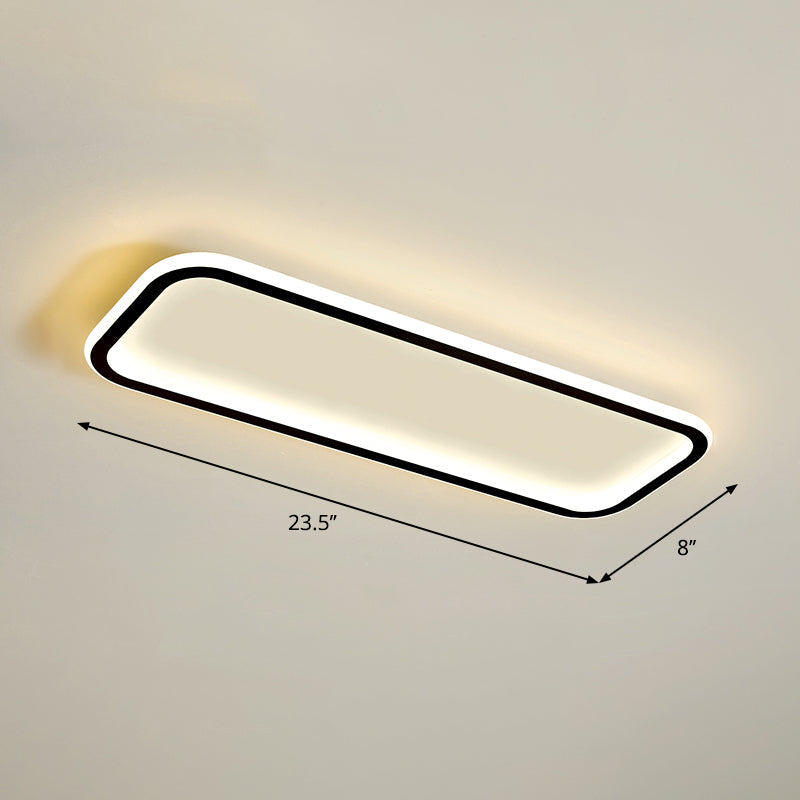 Minimalistic Rectangular LED Flush Ceiling Light Fixture