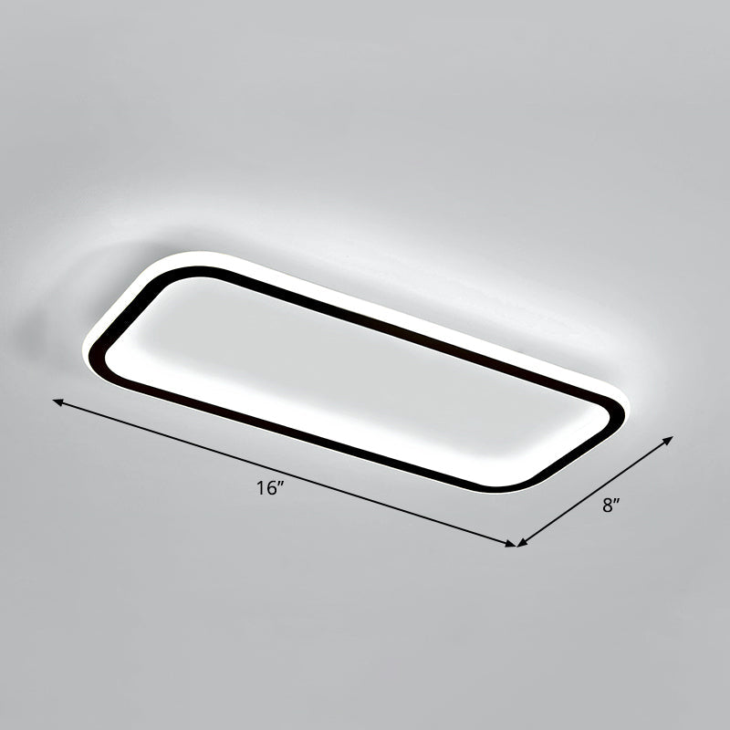 Minimalistic Rectangular LED Flush Ceiling Light Fixture