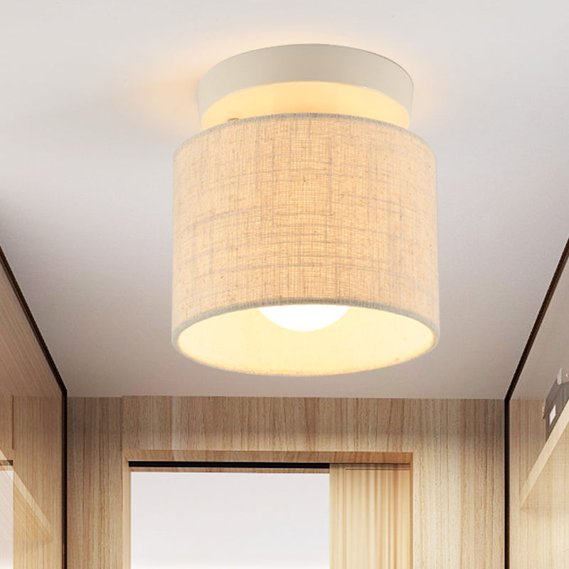 Sleek Mini Barrel Ceiling Flush Light for Foyer - Semi Mount ...