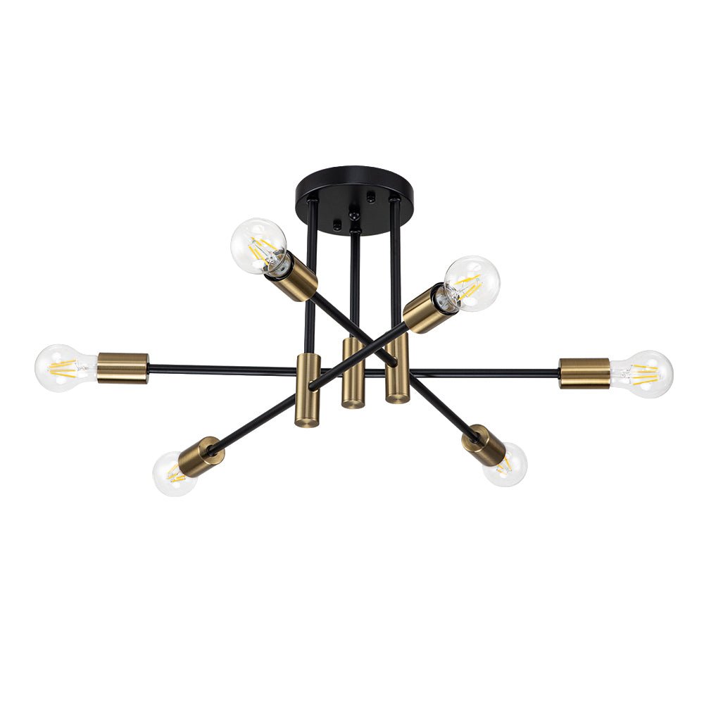 Linear Sputnik Semi Flush Mount Ceiling Light