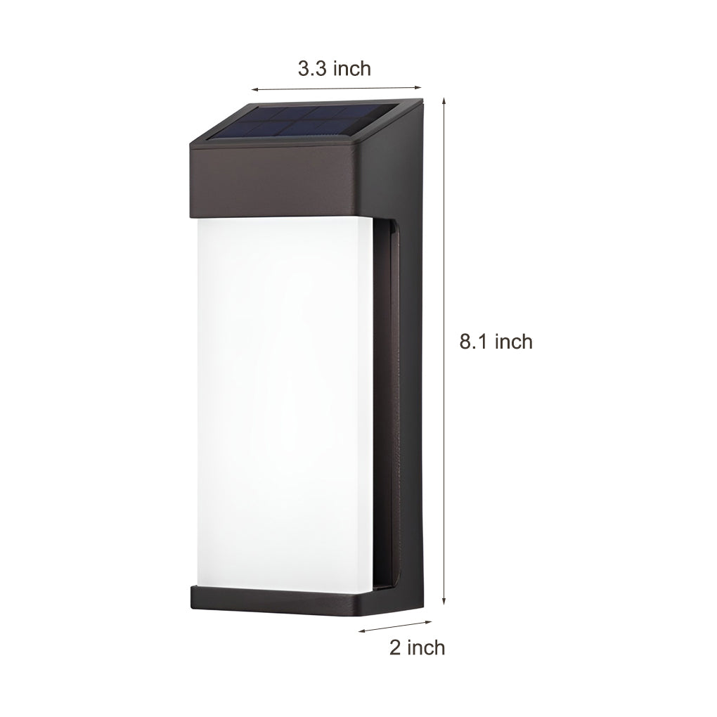 Solar Pool Sconce 2 Pcs Rectangular LED Light-controlled Waterproof Outdoor Solar Sconce ...