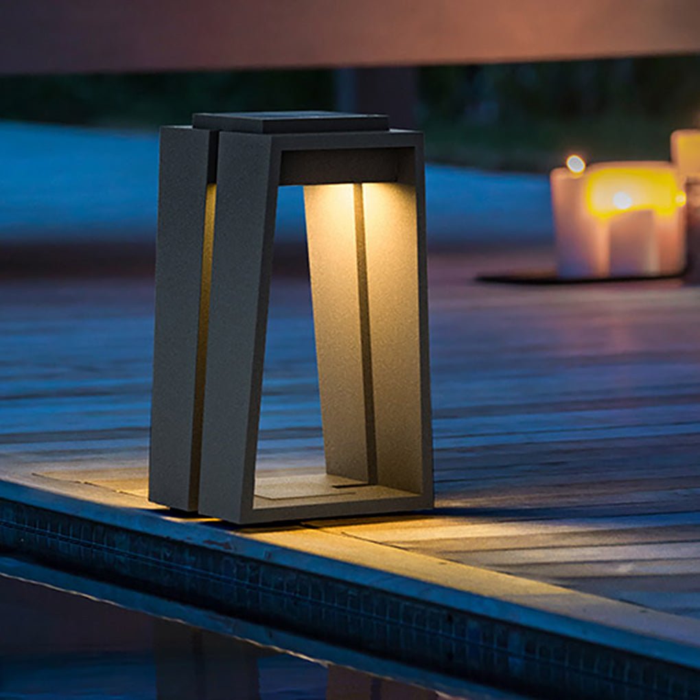 Solar Led Stools Square Stool LED Waterproof Minimalist Solar Lights Outdoor Lanterns