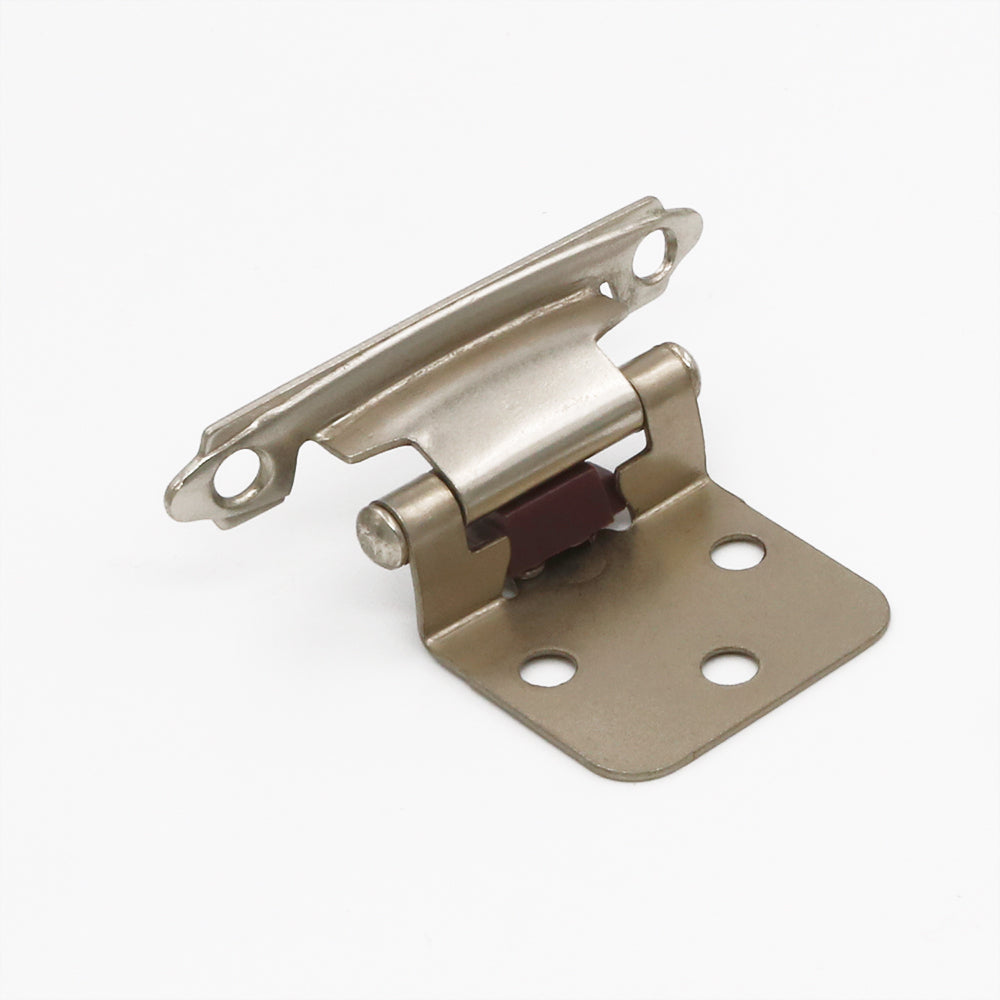 (5 pairs) Self-close hinge full overlay with brushed nickel finish（30SNB）