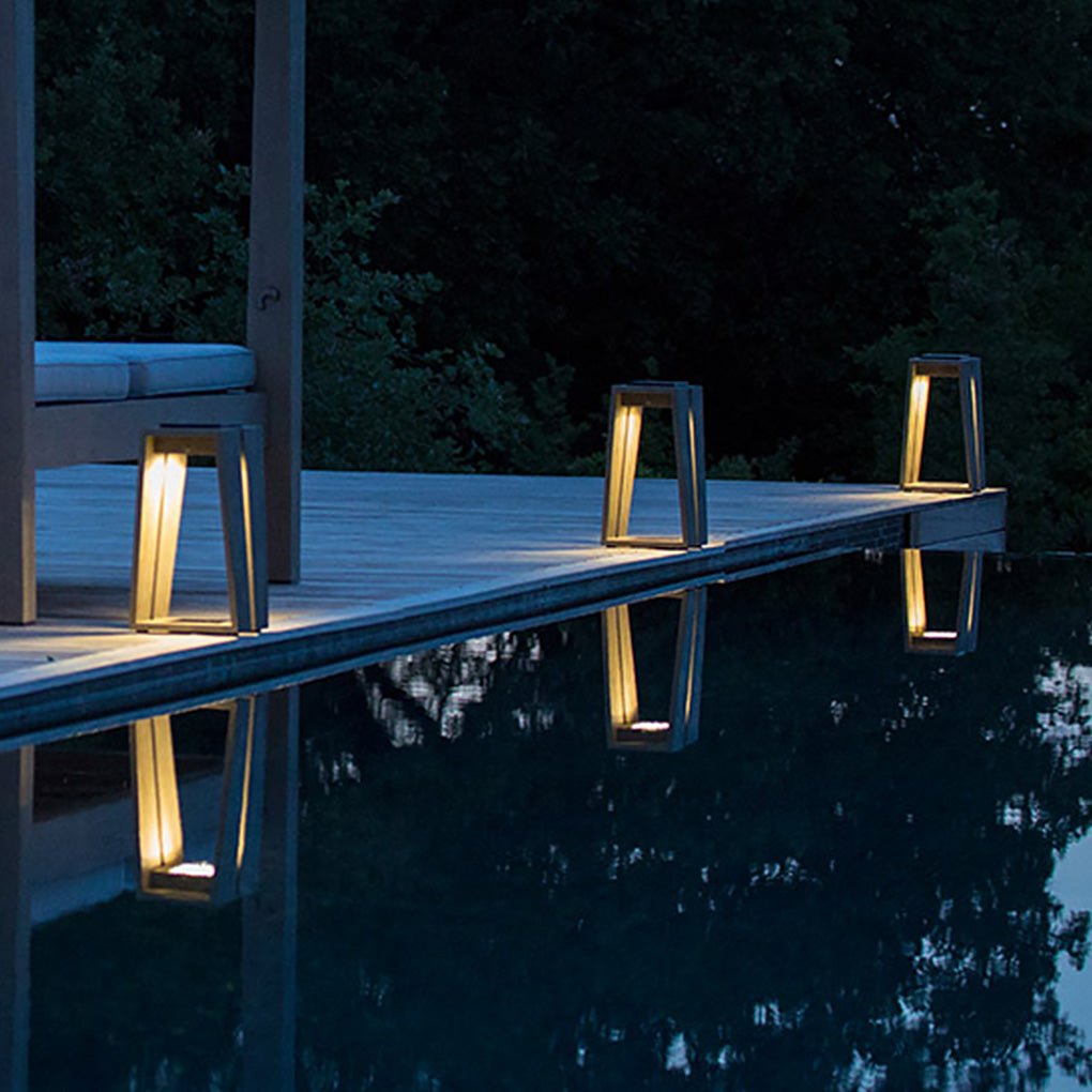Solar Led Stools Square Stool LED Waterproof Minimalist Solar Lights Outdoor Lanterns