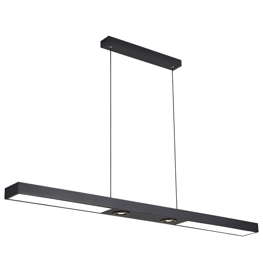 Rectangular Strip Light Rectangle Strip LED Black Modern Ceiling Lights Pendant Lighting