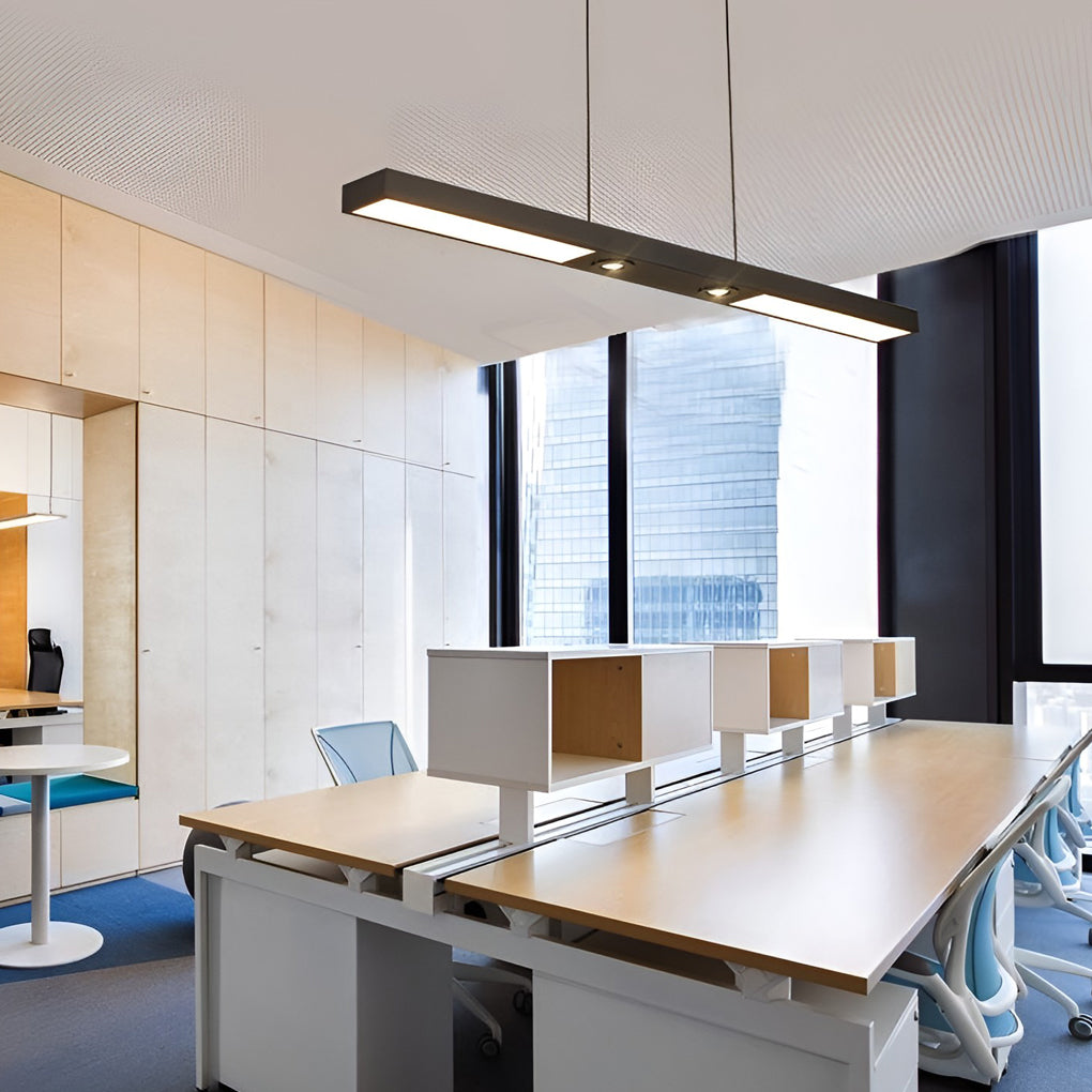 Rectangular Strip Light Rectangle Strip LED Black Modern Ceiling Lights Pendant Lighting