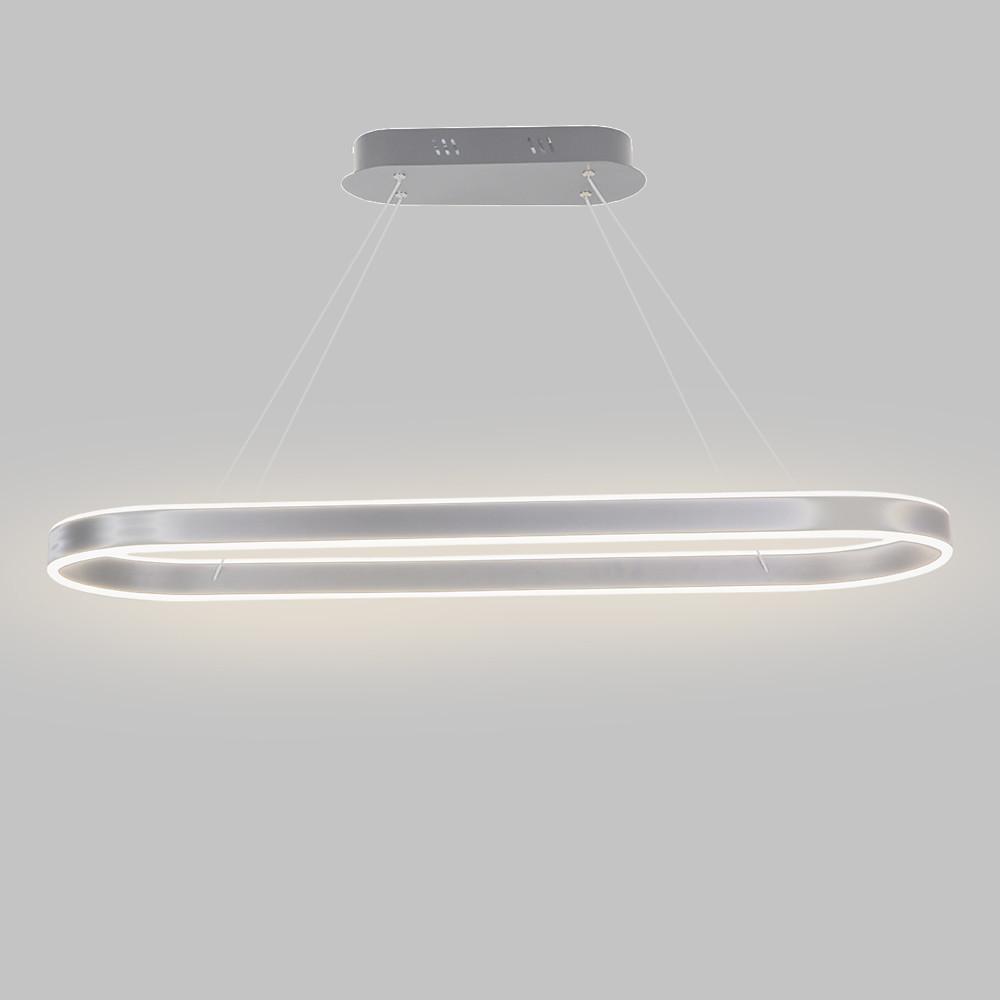Led Rectangular And Rounded Lights Rounded Rectangle LED Dimmable Modern Pendant Lighting Chandelier