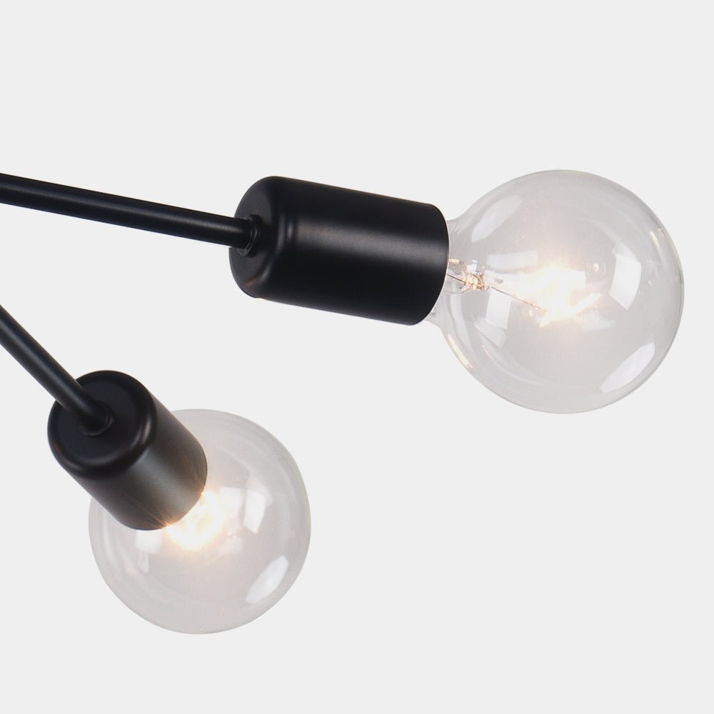 8-Light Modern Linear Semi Flush Mount Sputnik Light