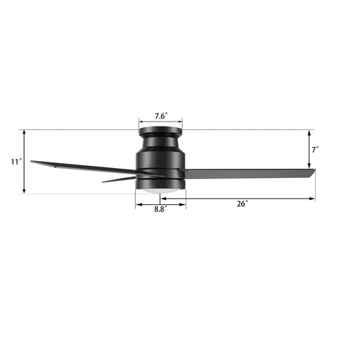 SmaFan-Ariccia-Flush-Mount-ceiling-fan-specification