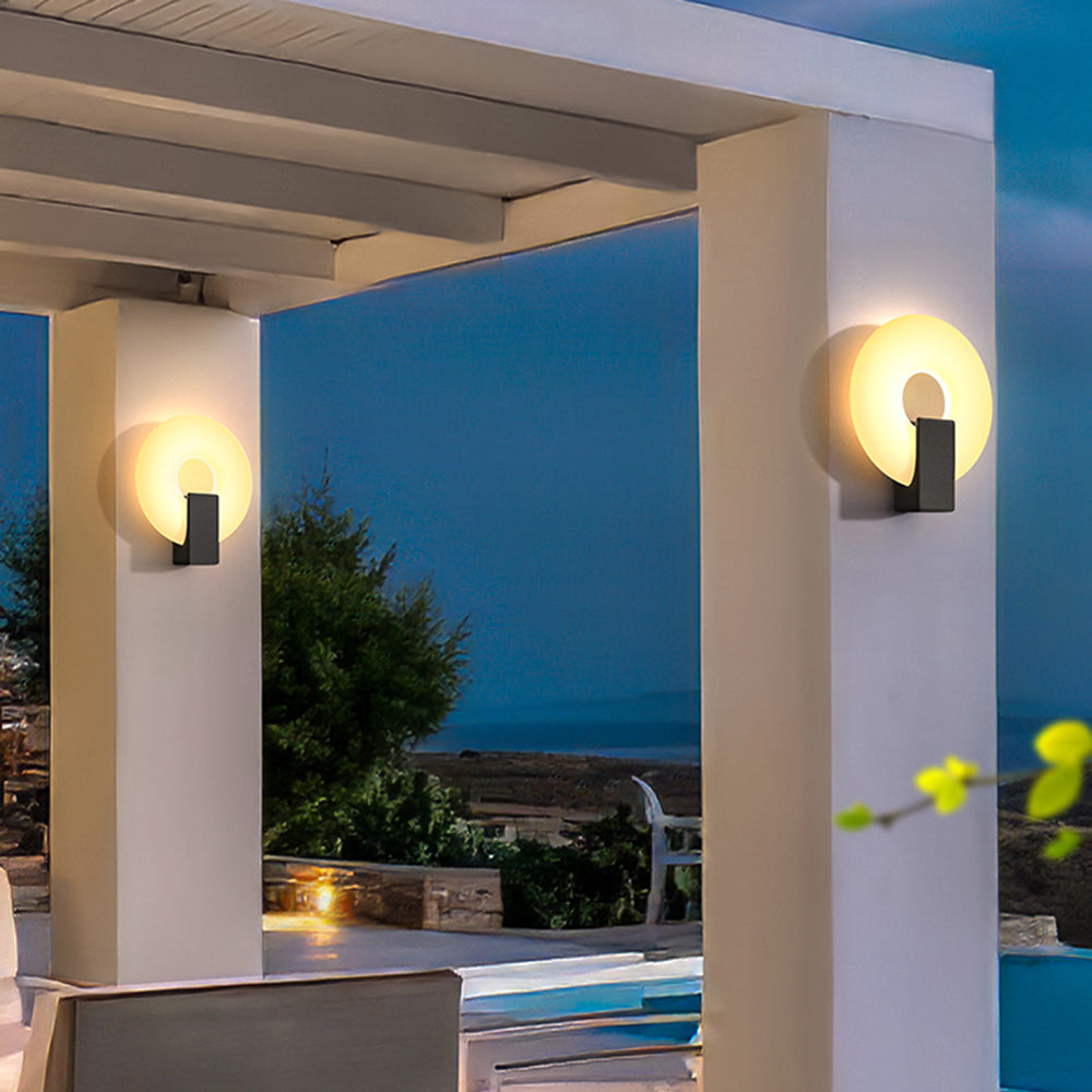 Isaac Modern Metal Acrylic Solar Waterproof Outdoor Wall Lamp