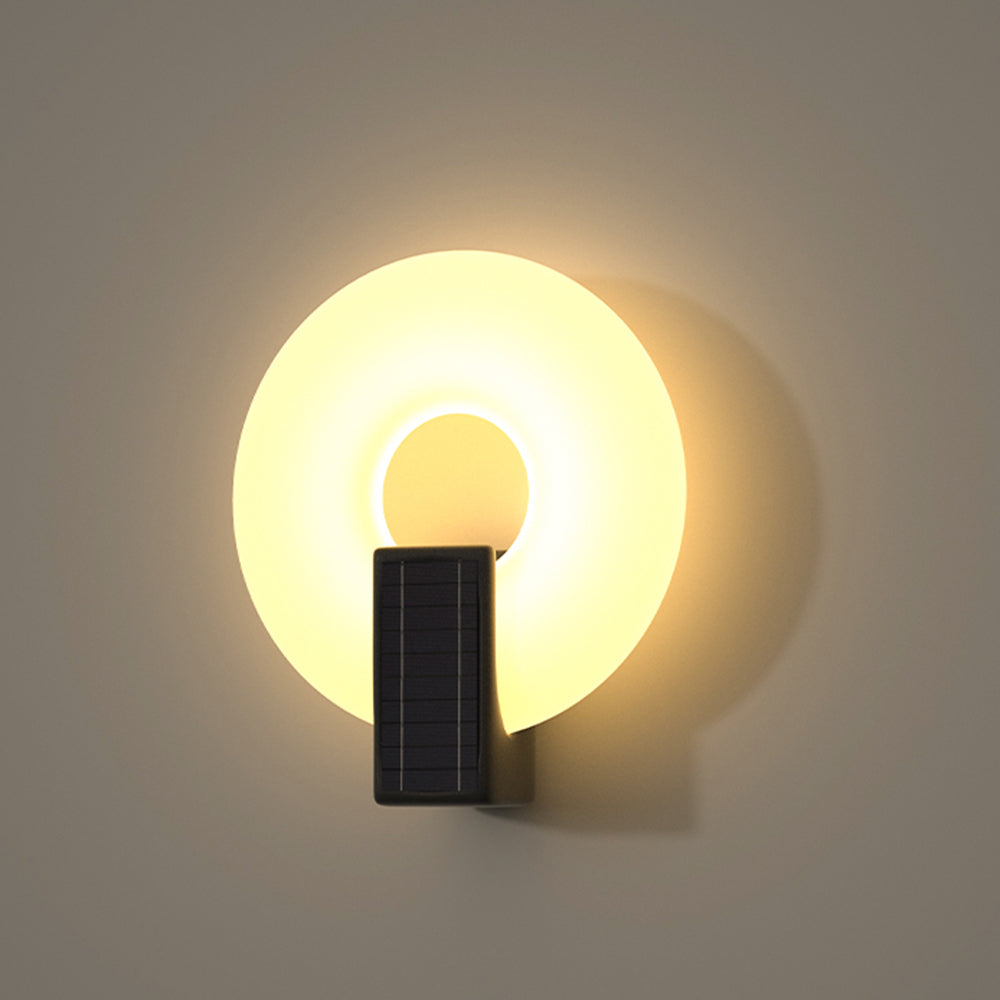 Isaac Modern Metal Acrylic Solar Waterproof Outdoor Wall Lamp