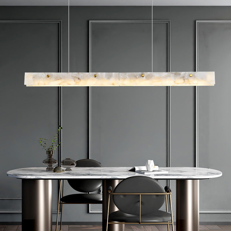Edge Modern LED Pendant Light Marble Dining Room Bar