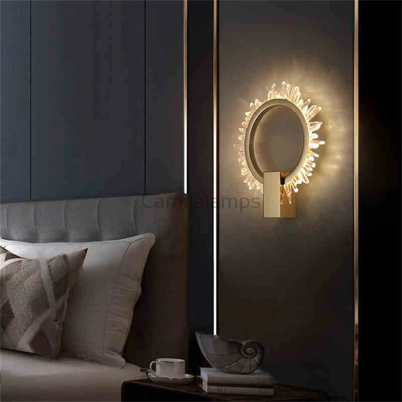 Wall Rong Stella Modern Rock Crystal Wall Ring Wall Sconce