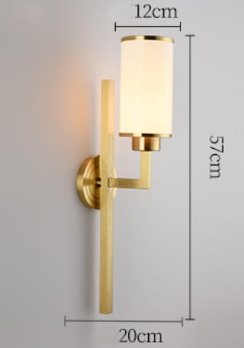 Full Copper Wall Lamp Simple Classic Bedroom LED Head TV