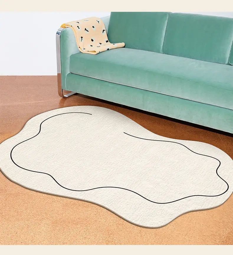 Nordic Style Irregular Living Room Carpet Bedroom Bedside